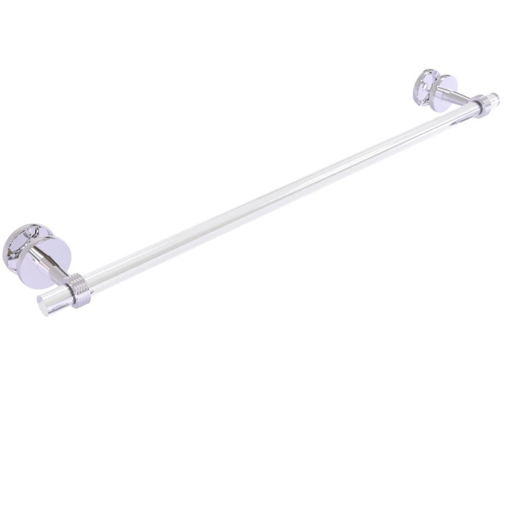 NIB Allied Brass Clearview 30in Satin Chrome
Shower Door or Wall Mount Towel Bar